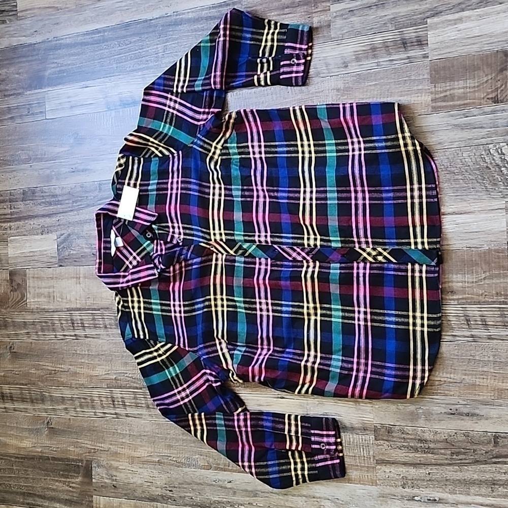 NWT CJ Banks Flannel Sz 1X